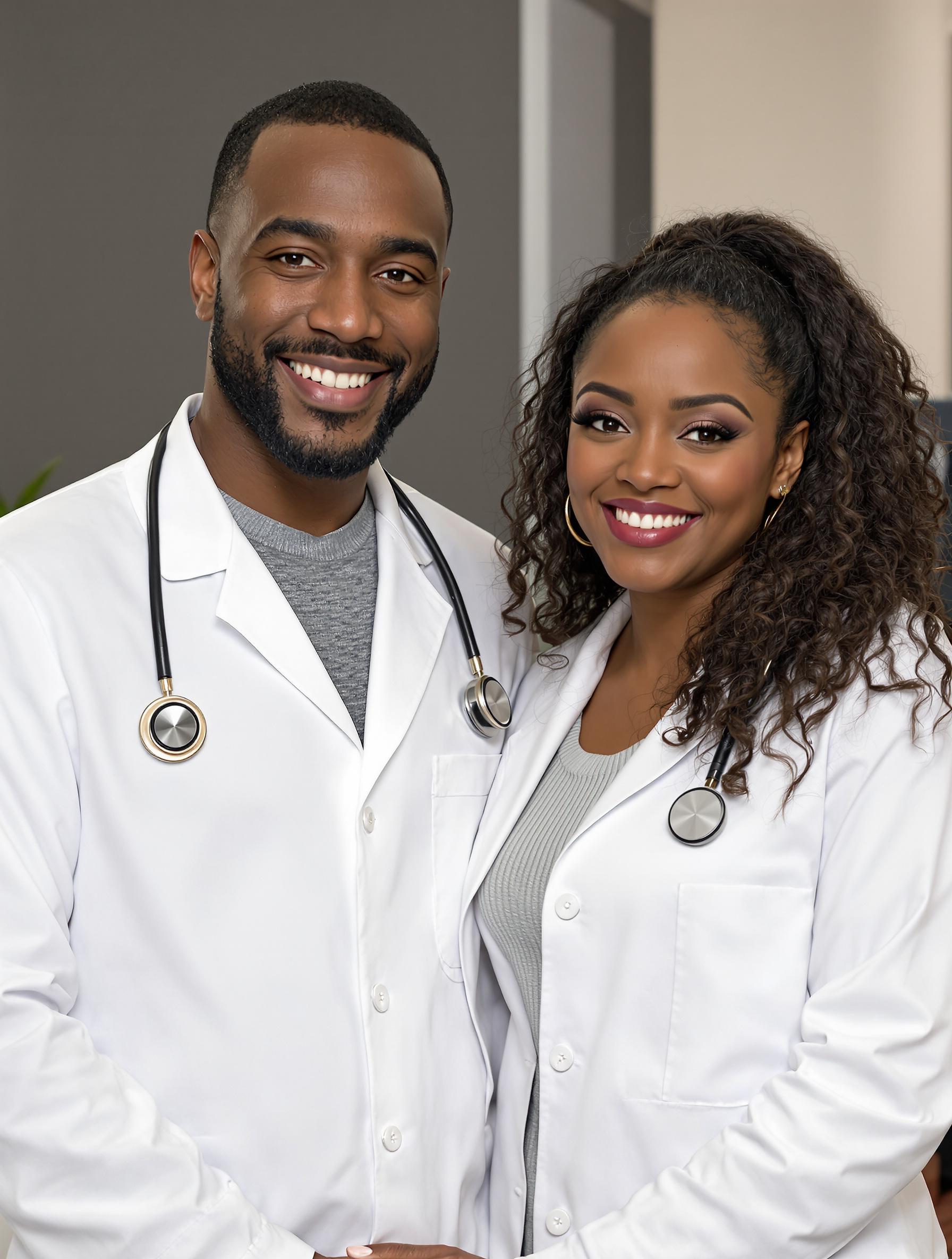 Black Doctors with Patient